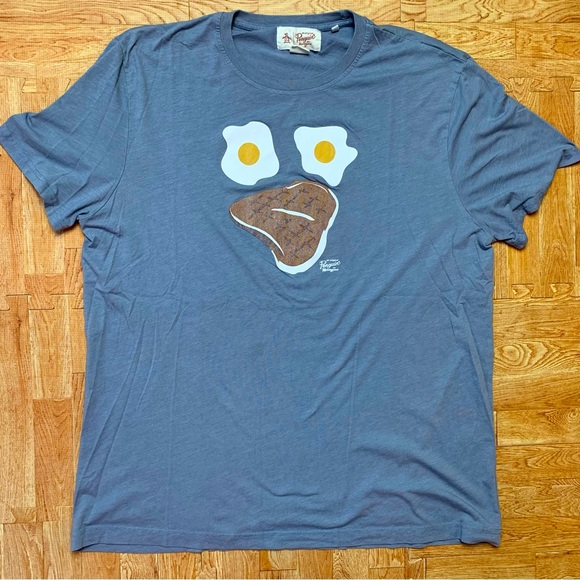 Original Penguin Other - Original Penguin Munsingwear Shirt Men’s XXL 2XL Gray Steak Eggs Graphic Tee
